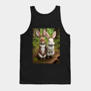 Naughty bunnies in forest! Tank Top
